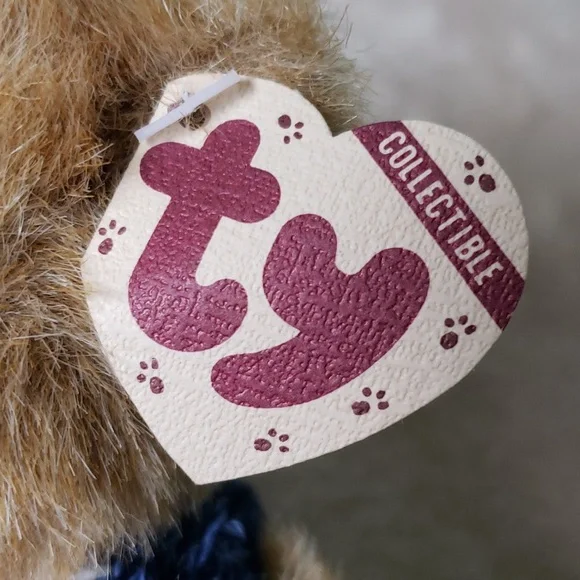 Digby, 11" Ty Attic Treasure Teddy Bear🧸 USA Sweater, NWT PVC Pellets - Picture 3 of 11